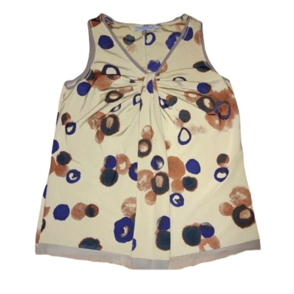 Simply Vera‎ Vera Wang Green Abstract Print Sleeveless Blouse Size L